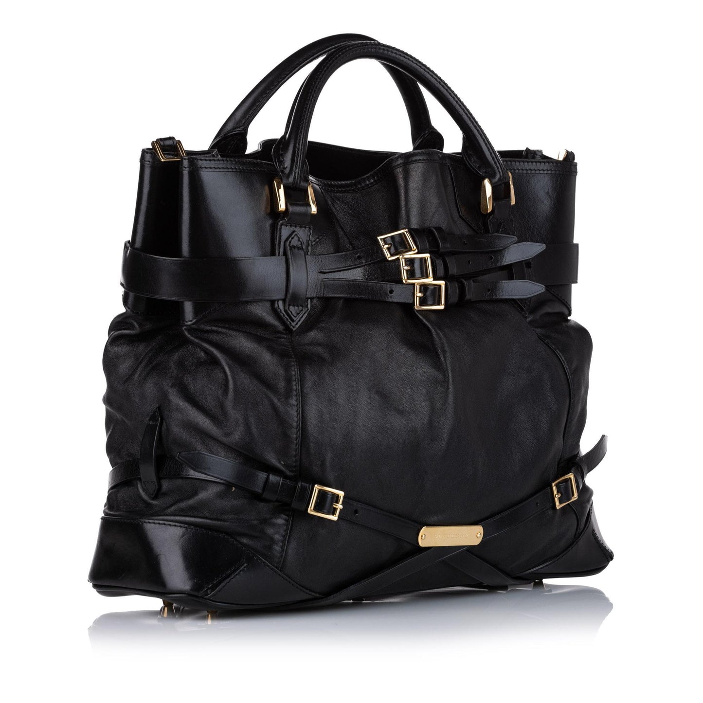 Burberry Bridle Leather Black Satchel Bag