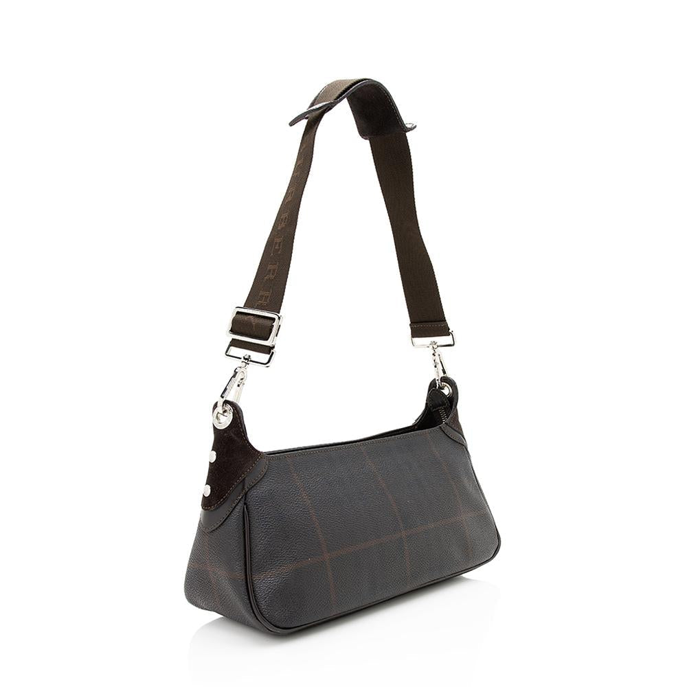 Burberry Small Canvas Brown Shoulder Bag