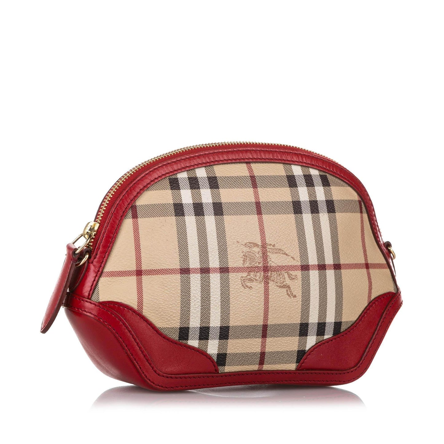 Burberry Haymarket Body Leather Crossbody Bag