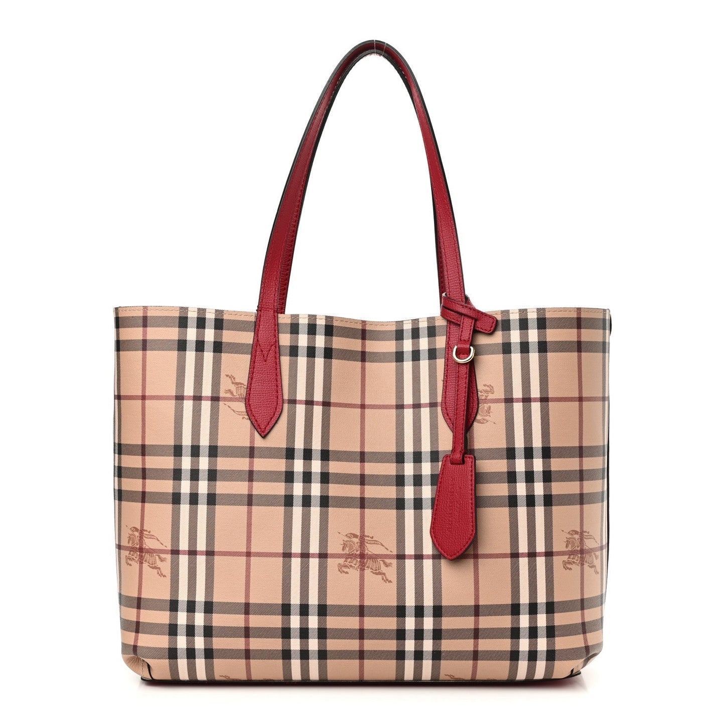 Burberry Haymarket Medium Check Red Shoulder Bag