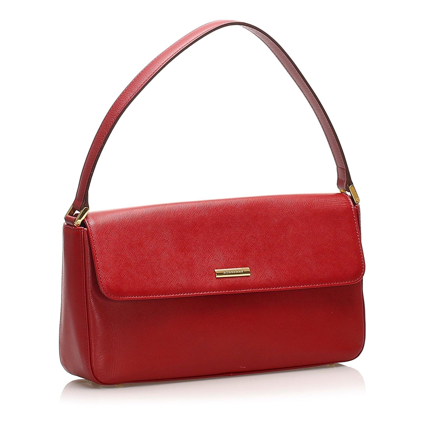 Burberry Baguette Leather Red Handbag