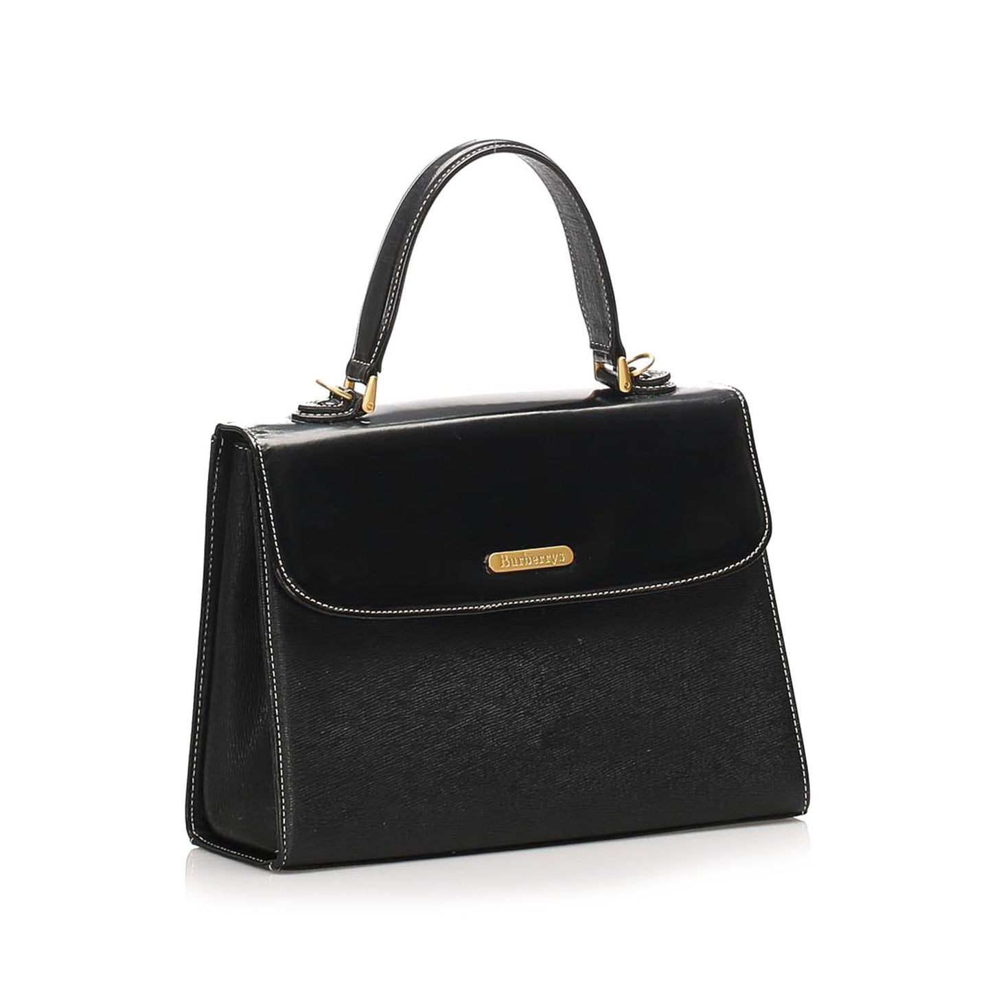 Burberry Leather Black Handbag Style 7