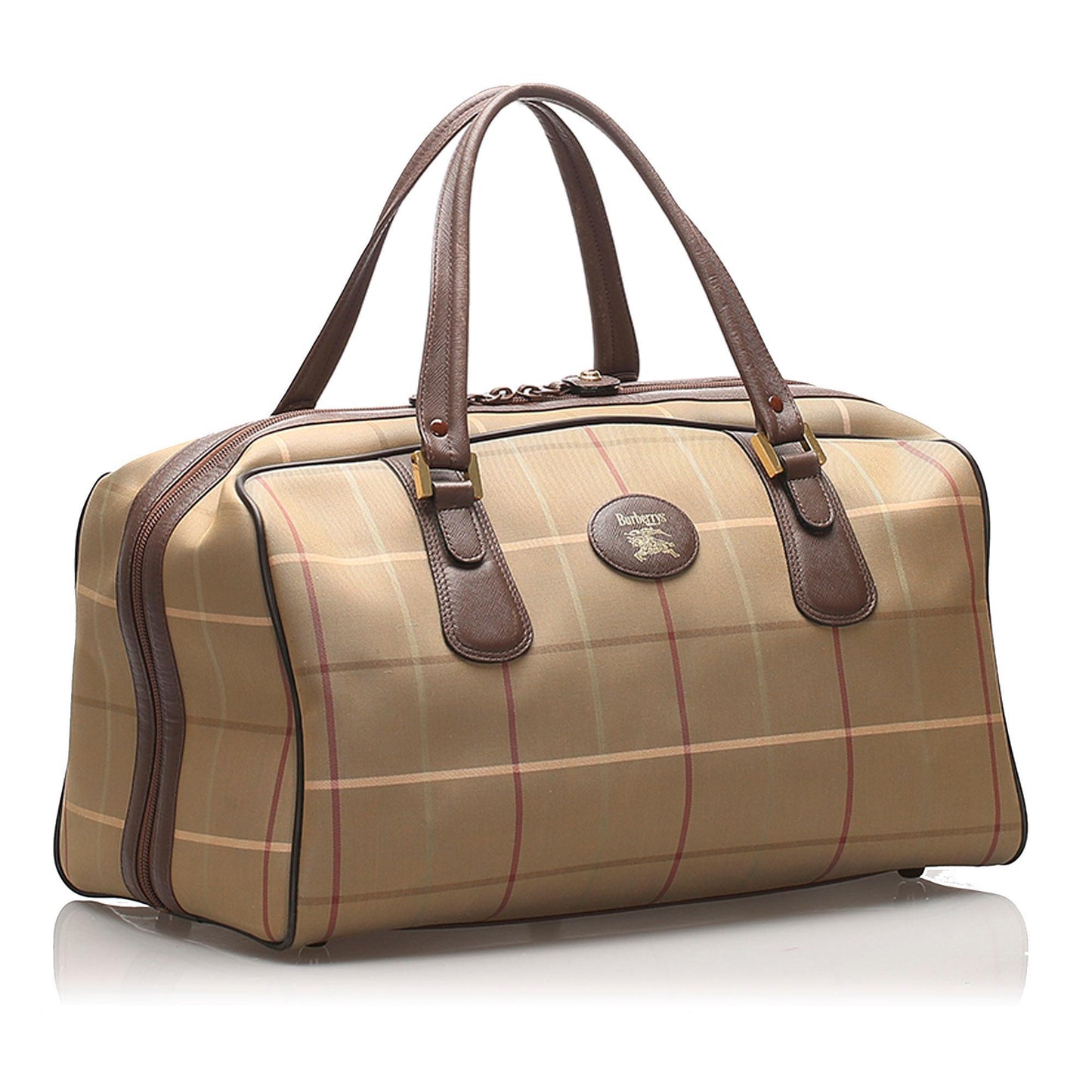 Burberry Boston Leather Brown Handbag