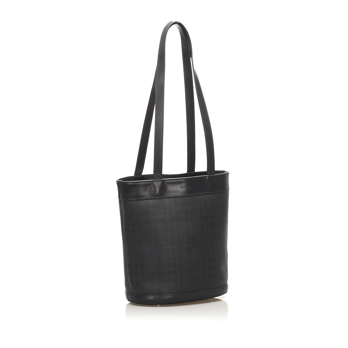 Burberry Smoke Coated Canvas Black Shoulder Bag
