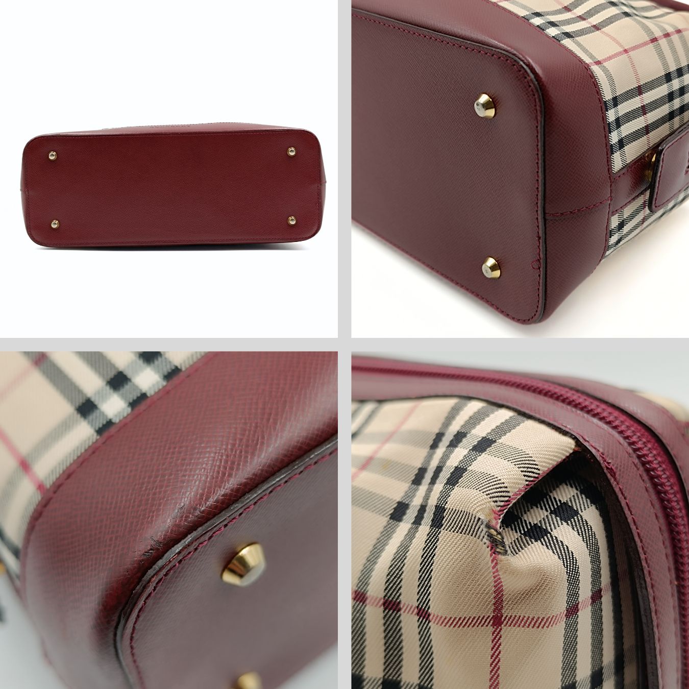 Burberry and Leather White Shoulder Bag
