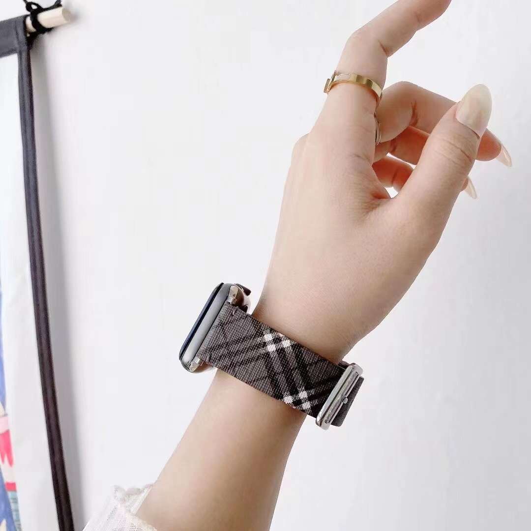 Burberry Watch Band Apple Watches Blue leather Shop
