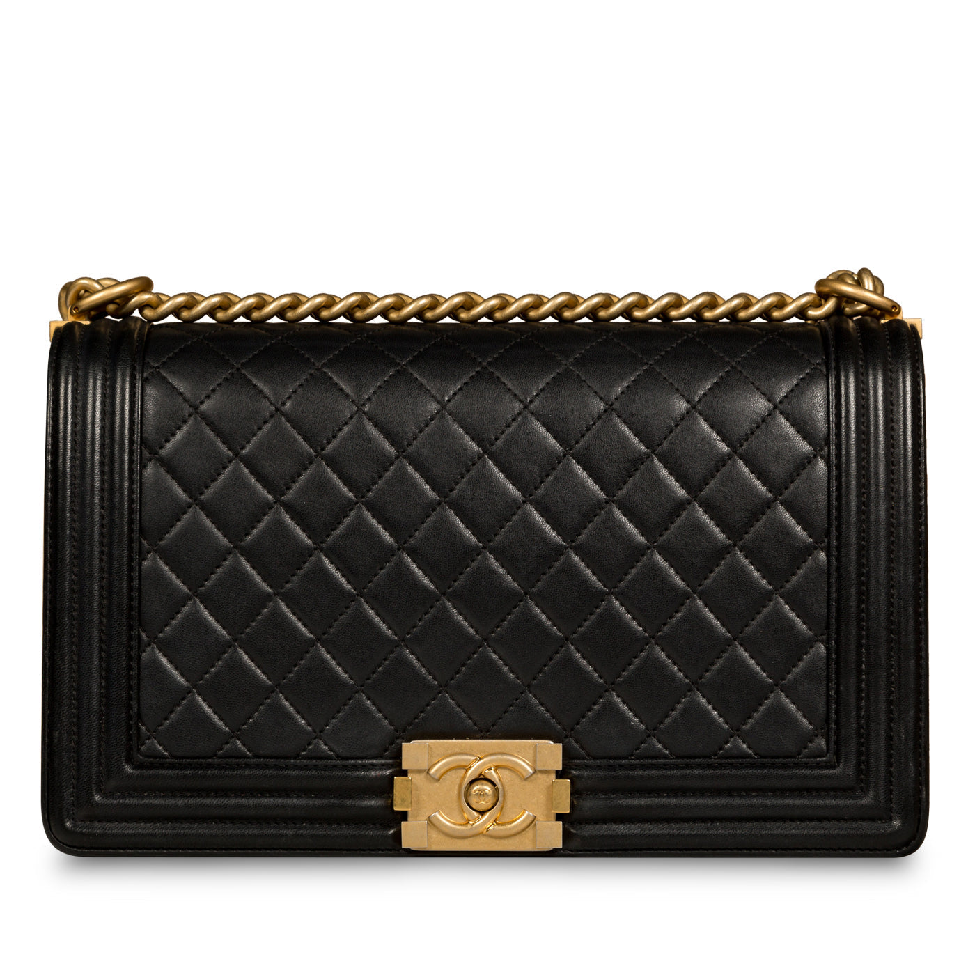 Chanel Boy Bag Lambskin Black Shoulder Bag Style 5 Rovelle Bags