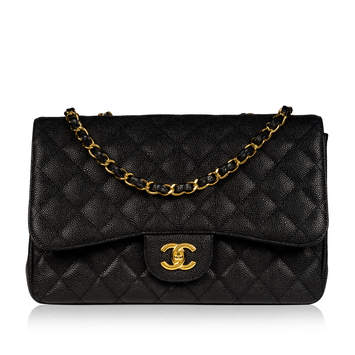 Chanel Classic Flap Caviar Black Shoulder Bag Style 56 Rovelle Bags