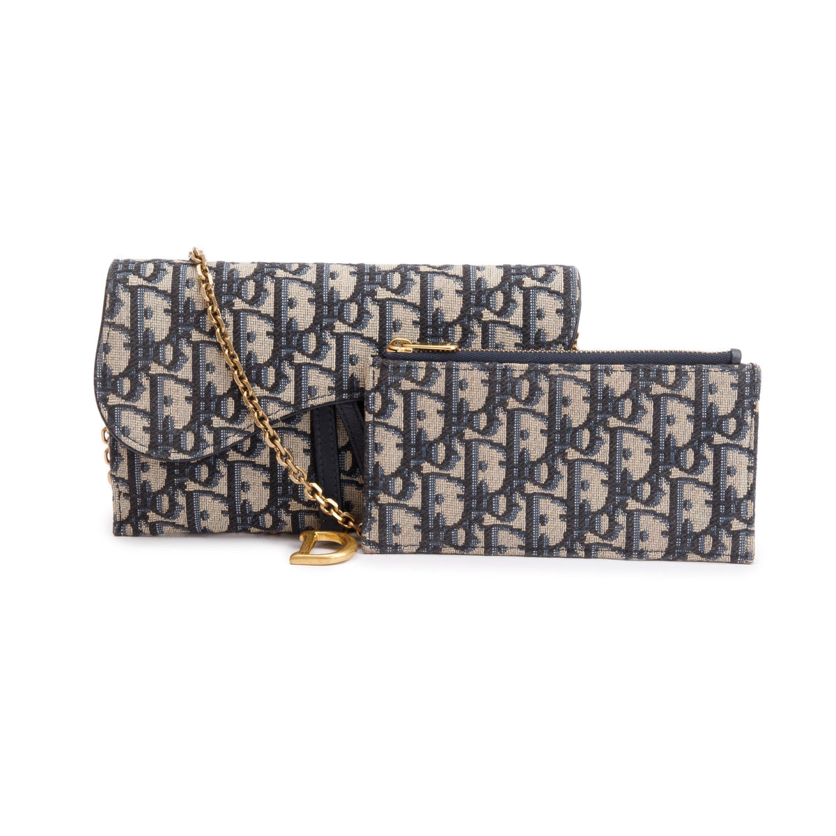 Christian Dior 2022 Oblique Long Saddle Wallet on Chain Rovelle Bags