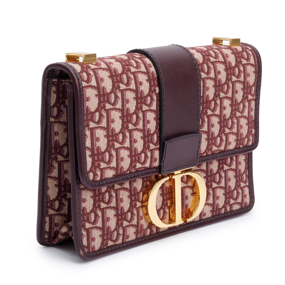 Christian Dior Burgundy Oblique 30 Montaigne Bag Rovelle Bags