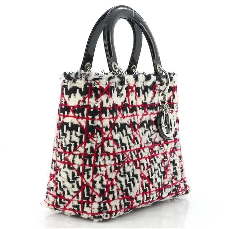 CHRISTIAN DIOR TWEED MEDIUM LADY DIOR BAG Rovelle Bags
