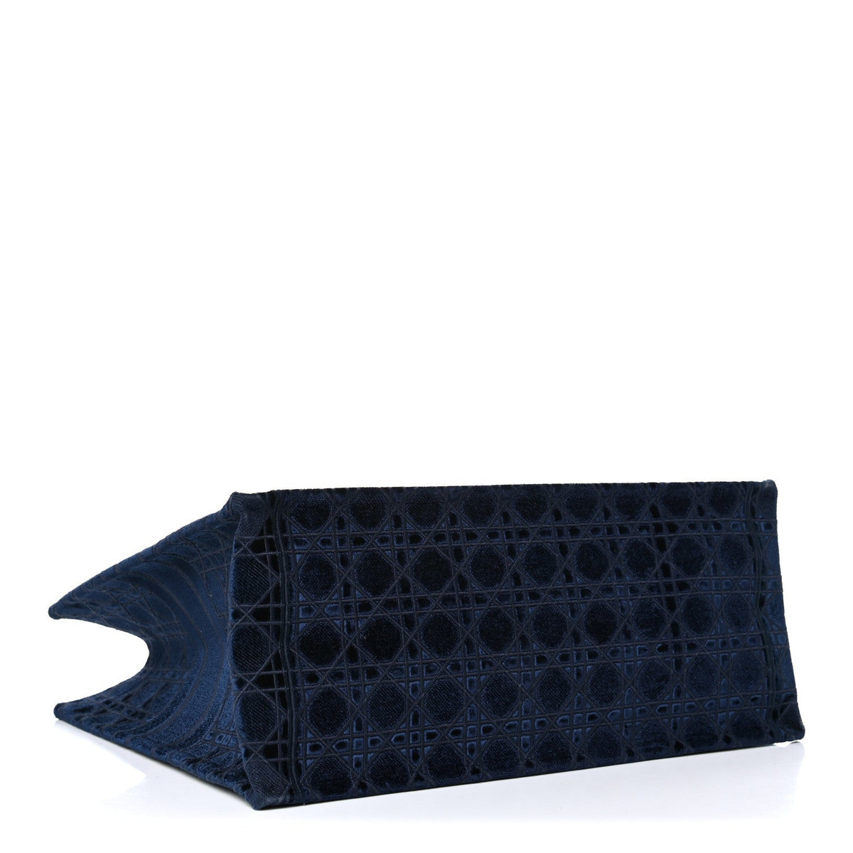 DIOR EMBROIDERED CANNAGE VELVET LARGE BOOK TOTE BAG Rovelle Bags