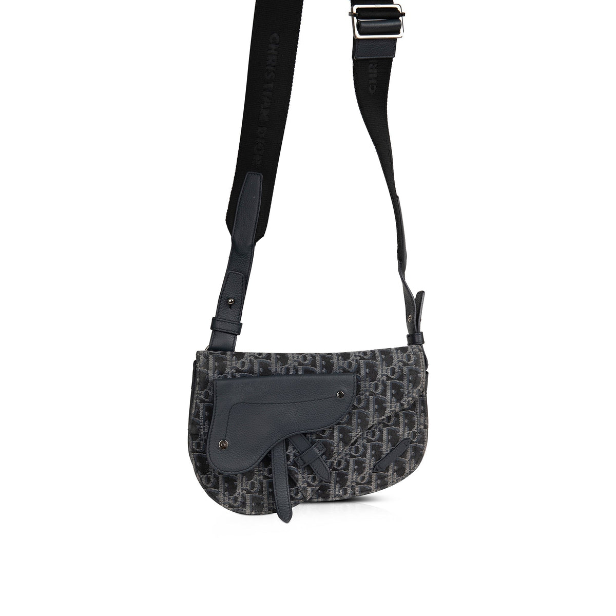 Christian Dior Oblique Jacquard Saddle Pouch Rovelle Bags