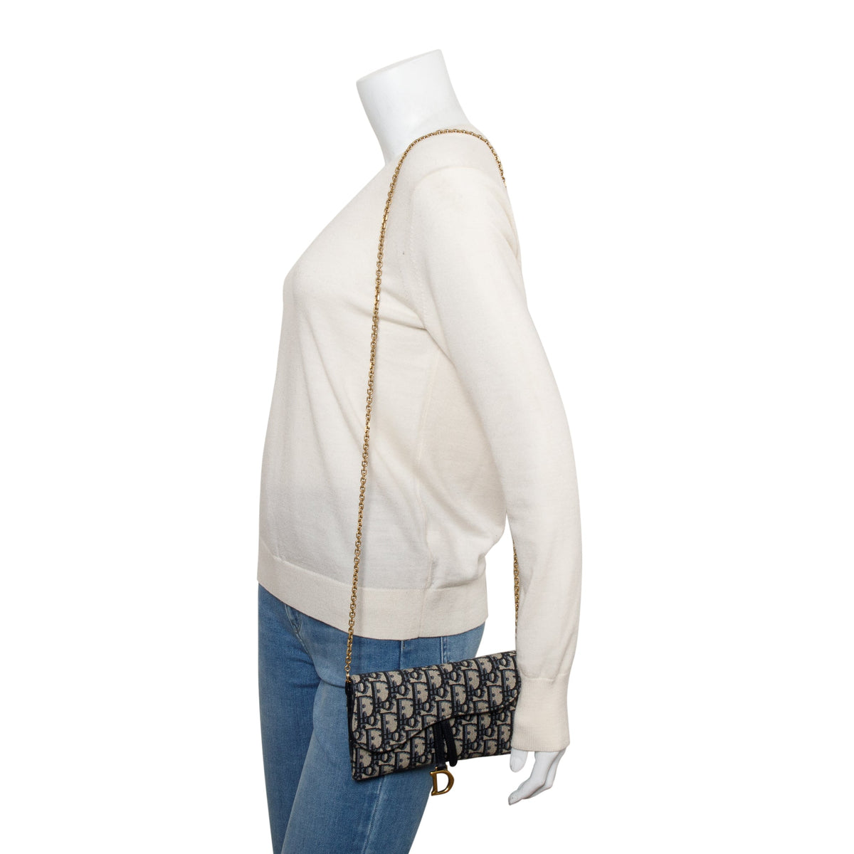 Christian Dior Oblique Long Saddle Wallet on Chain Rovelle Bags