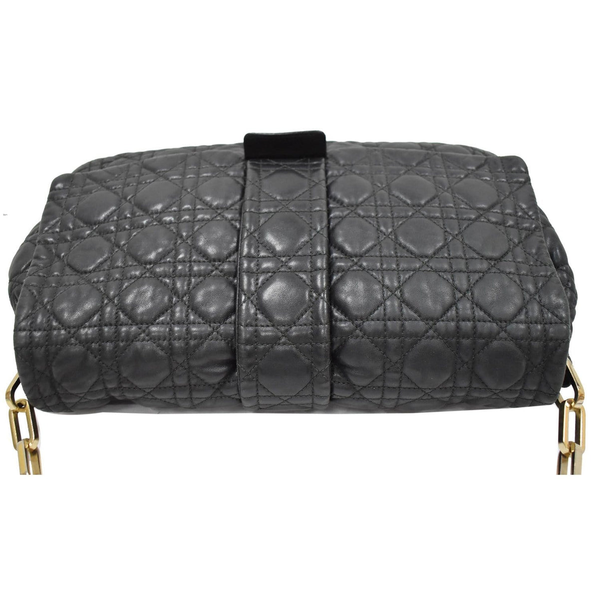CHRISTIAN DIOR Cannage New Lock Flap Leather Shoulder Bag Black Rovelle Bags