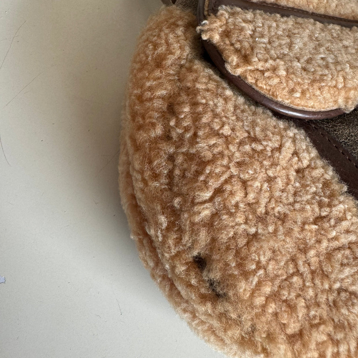 Dior Saddle Shoulder Bag Shearling Brown and While Rovelle Bags