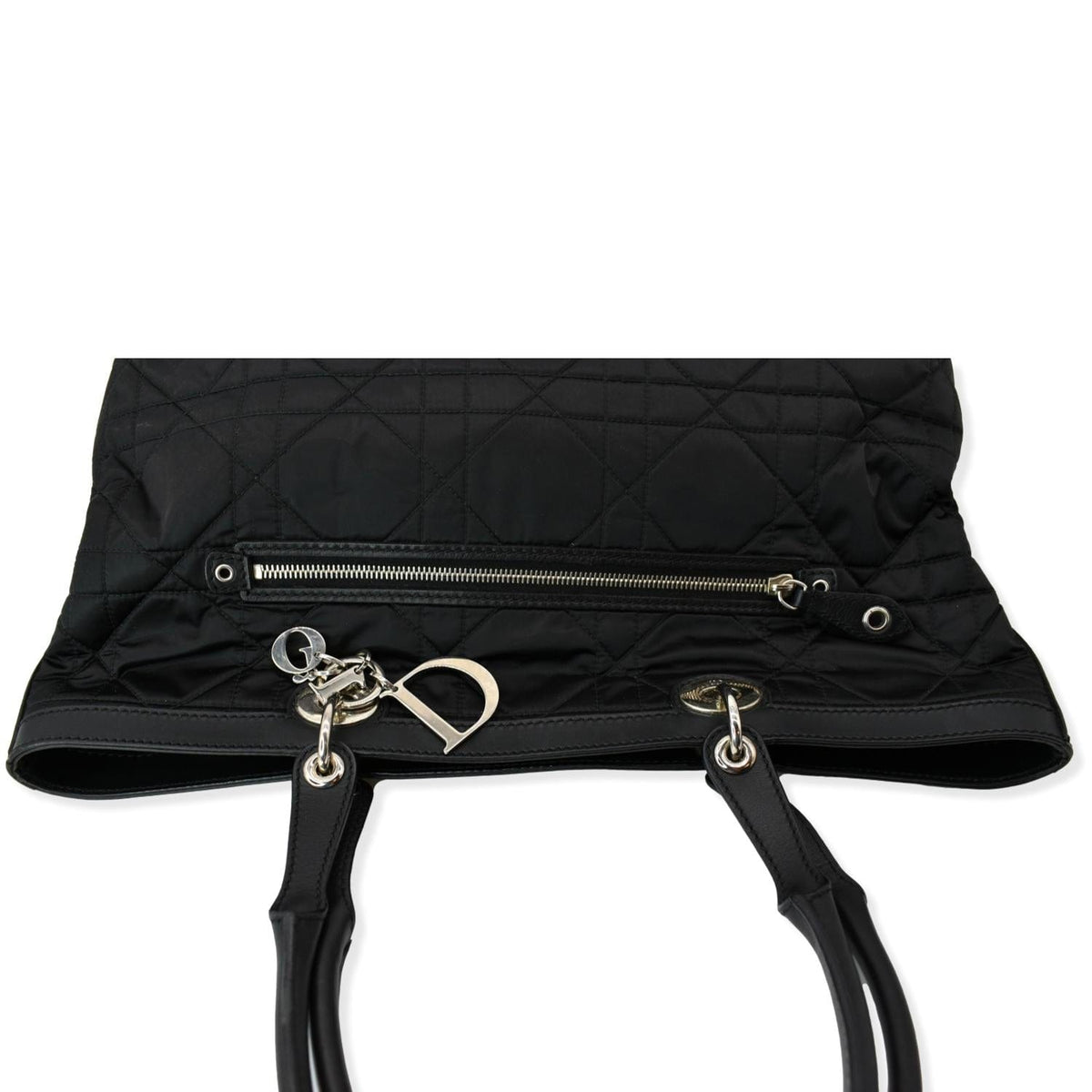 CHRISTIAN DIOR Quilted Satin Tote Bag Black Rovelle Bags