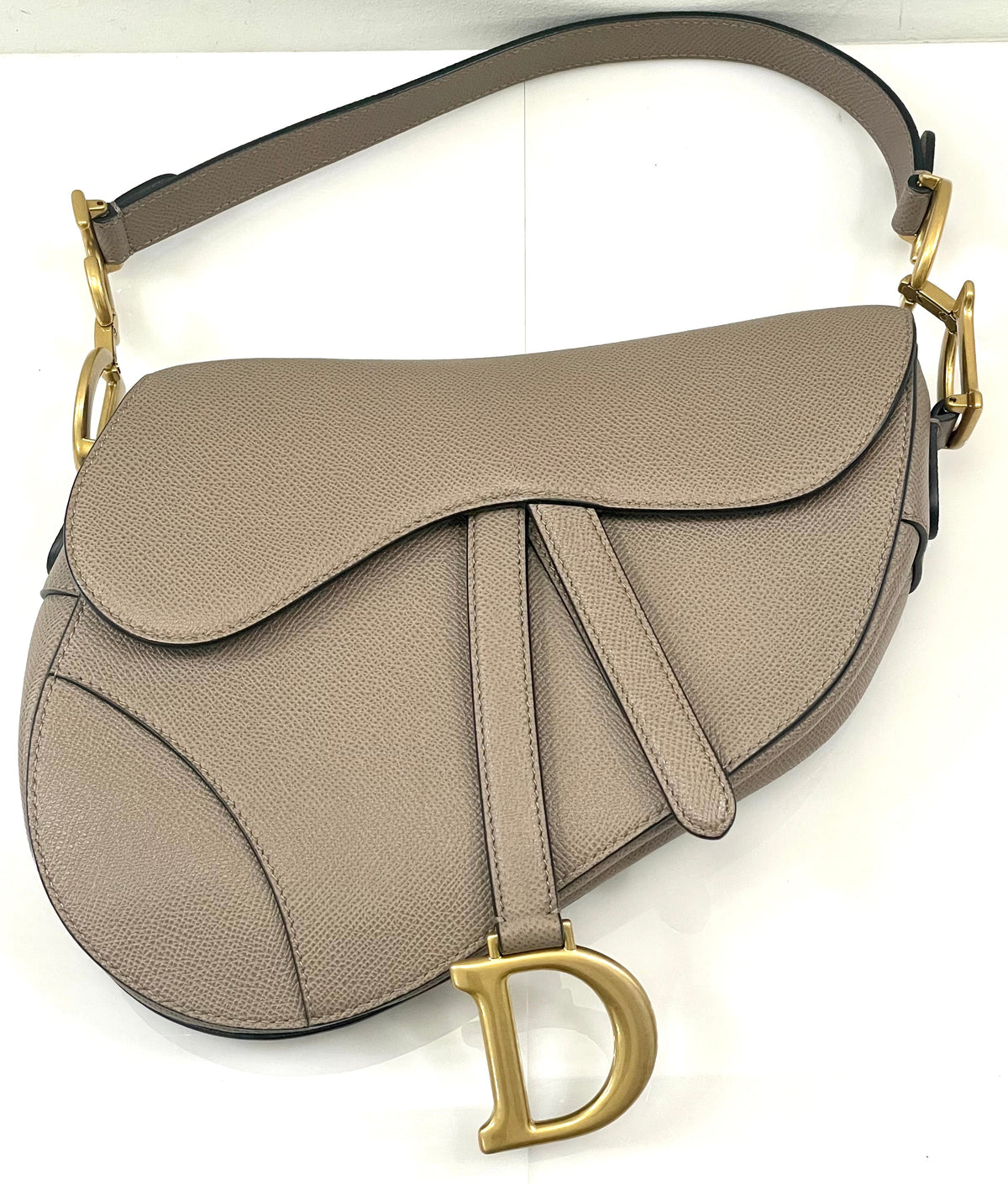 DIOR GRAINED CALFSKIN LEATHER SADDLE BAG Rovelle Bags