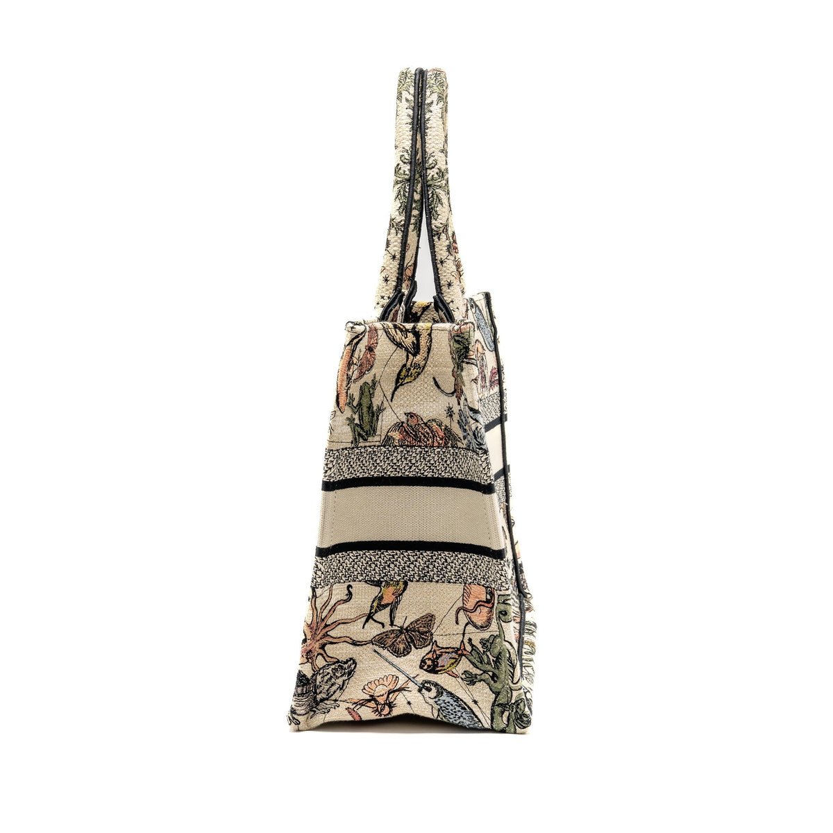 Dior Medium Book Tote Embroidery Canvas Multicolour Rovelle Bags