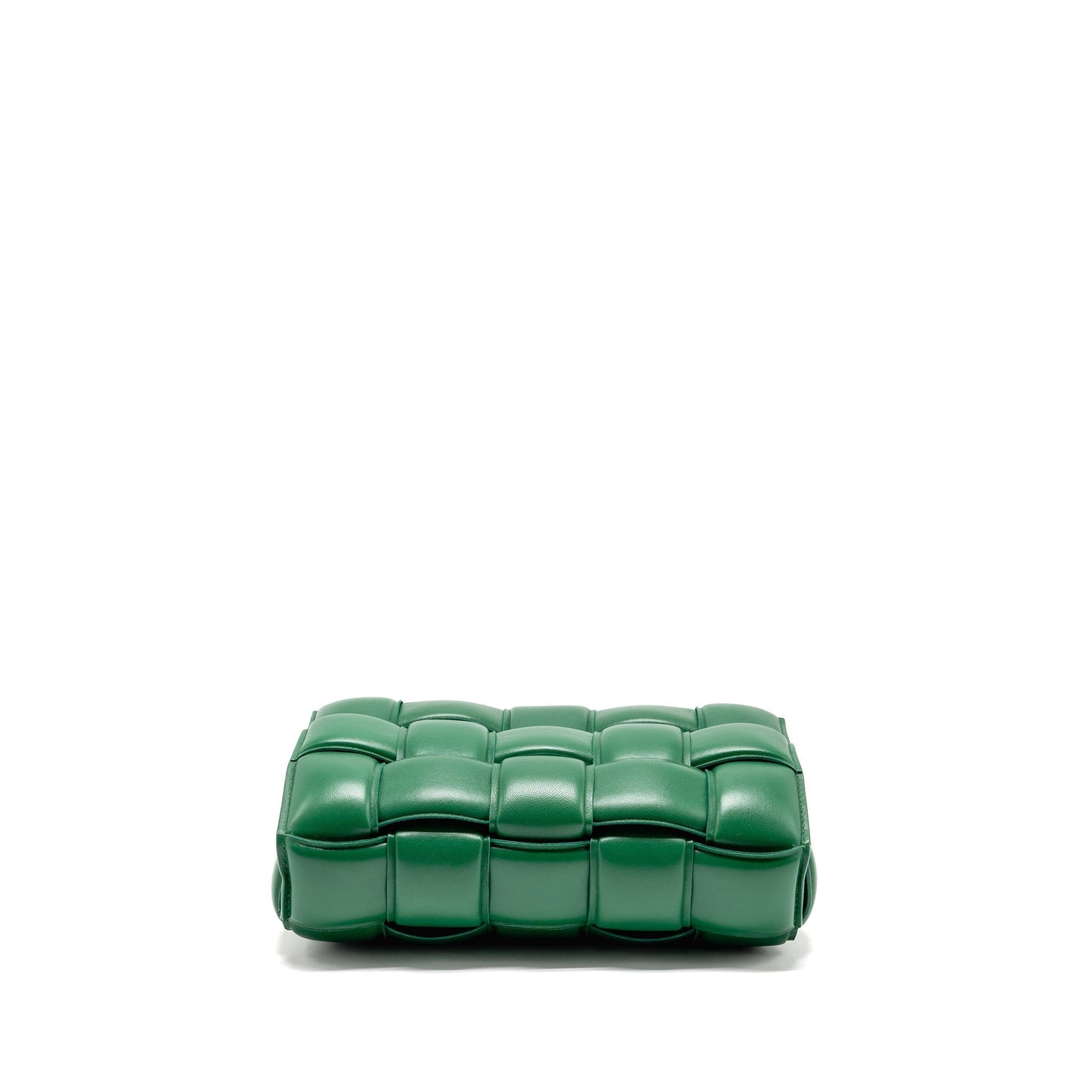 Bottega Veneta Padded Cassette Intreccio Nappa Lambskin Green