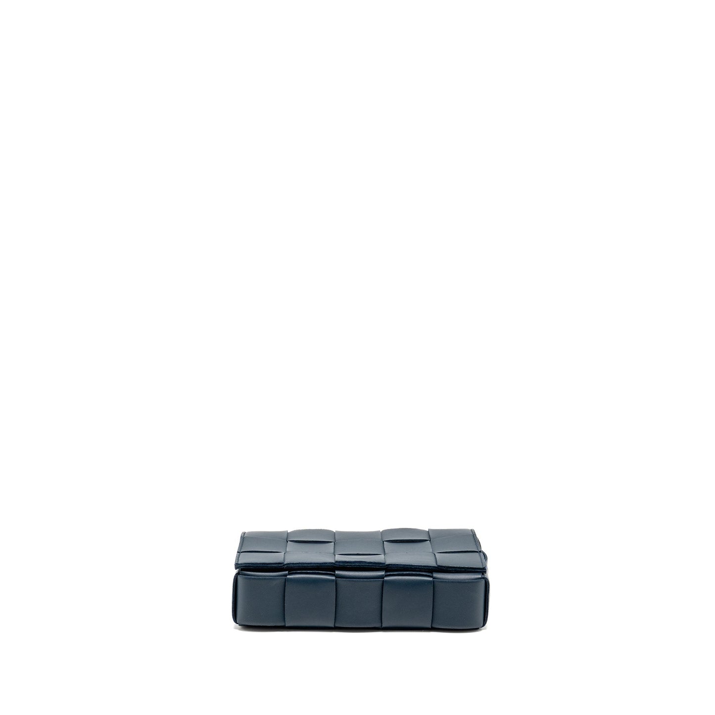 Bottega Veneta Small Cassette Purse Lambskin Dark Blue