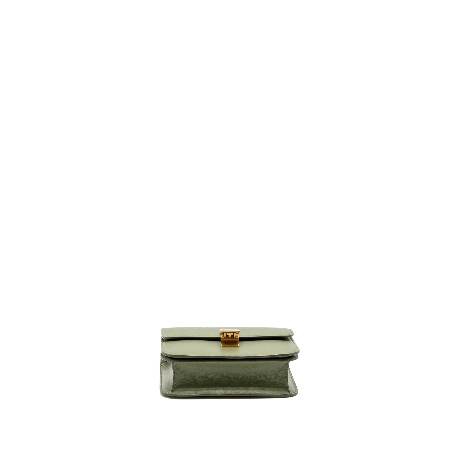 Celine Teen box Purse Calfskin Light Khaki