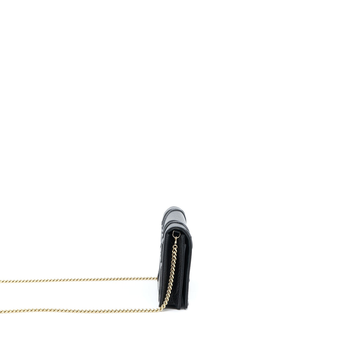 Dior Diorama Wallet On Chain Grained Calfskin Black Rovelle Bags