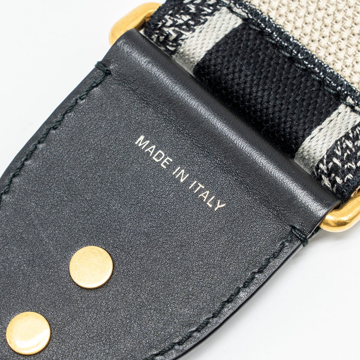 Dior Shoulder Strap Oblique Canvas Black Rovelle Bags