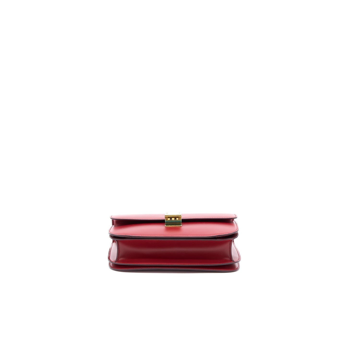 Celine Medium Classic Box Purse Calfskin Red