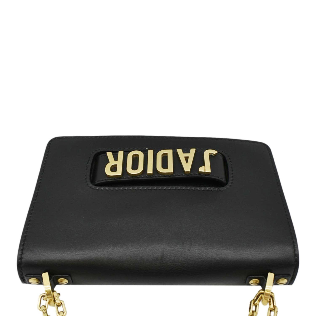 CHRISTIAN DIOR J'Adior Medium Leather Flap Chain Shoulder Bag Black Rovelle Bags