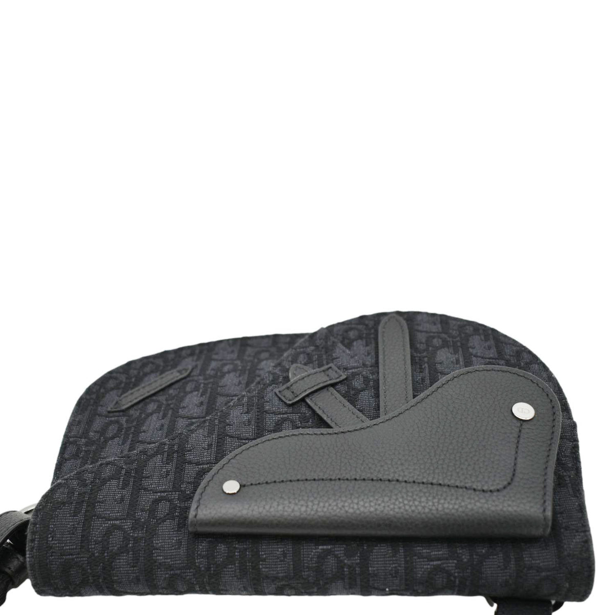 CHRISTIAN DIOR Saddle Oblique Jacquard Crossbody Bag Black Rovelle Bags