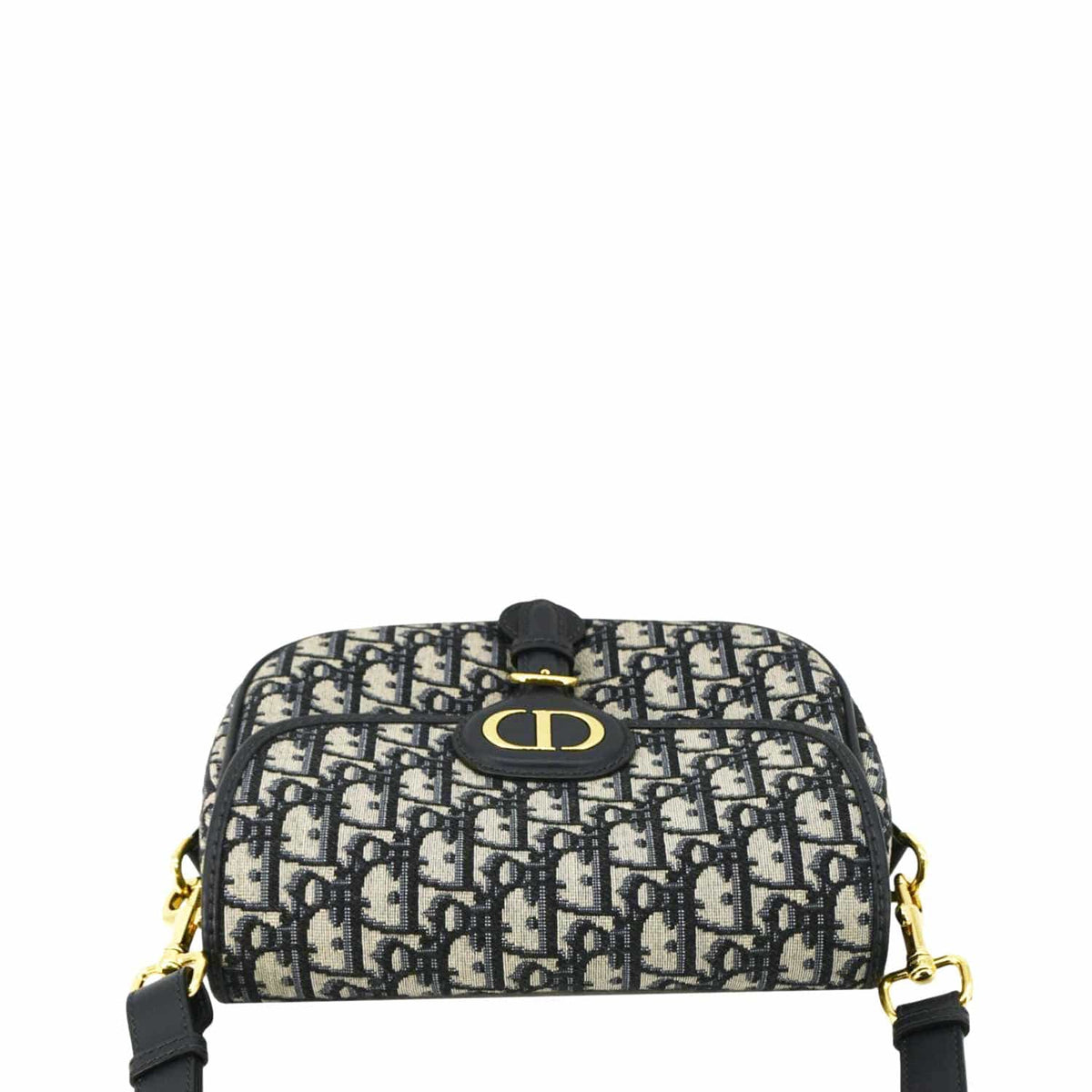 CHRISTIAN DIOR Bobby Medium Oblique Jacquard Canvas Crossbody Bag Navy Blue Rovelle Bags