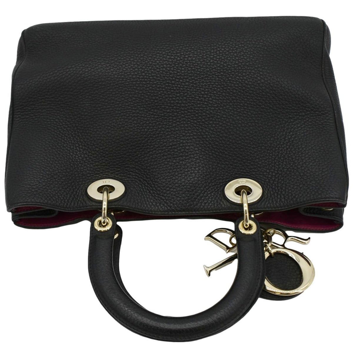 CHRISTIAN DIOR Diorissimo Leather Tote Shoulder Bag Black Rovelle Bags