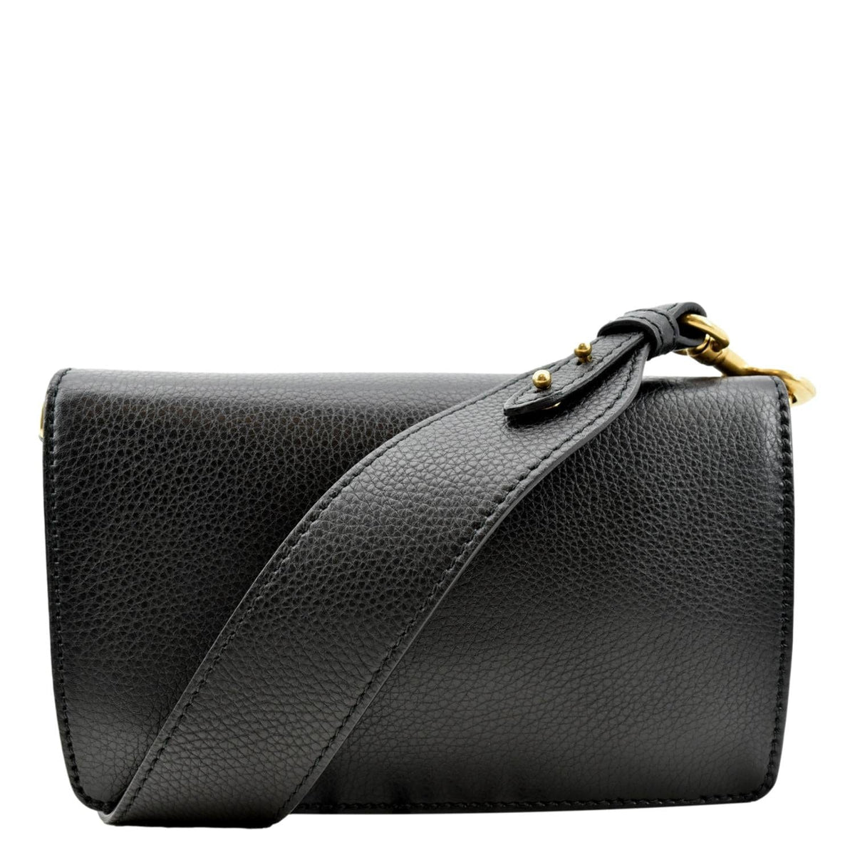 CHRISTIAN DIOR Dio(r)evolution Flap Grained Calfskin Shoulder Bag Black Rovelle Bags