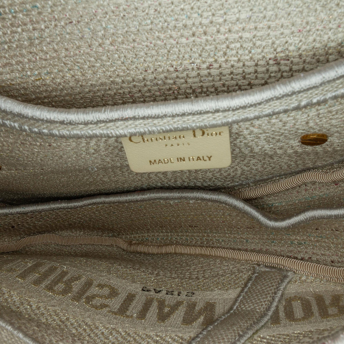 Dior Embroidered Canvas Stripes Saddle Bag Rovelle Bags