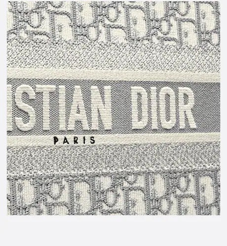 DIOR LARGE BOOK TOTE GRAY DIOR OBLIQUE EMBROIDERY Rovelle Bags