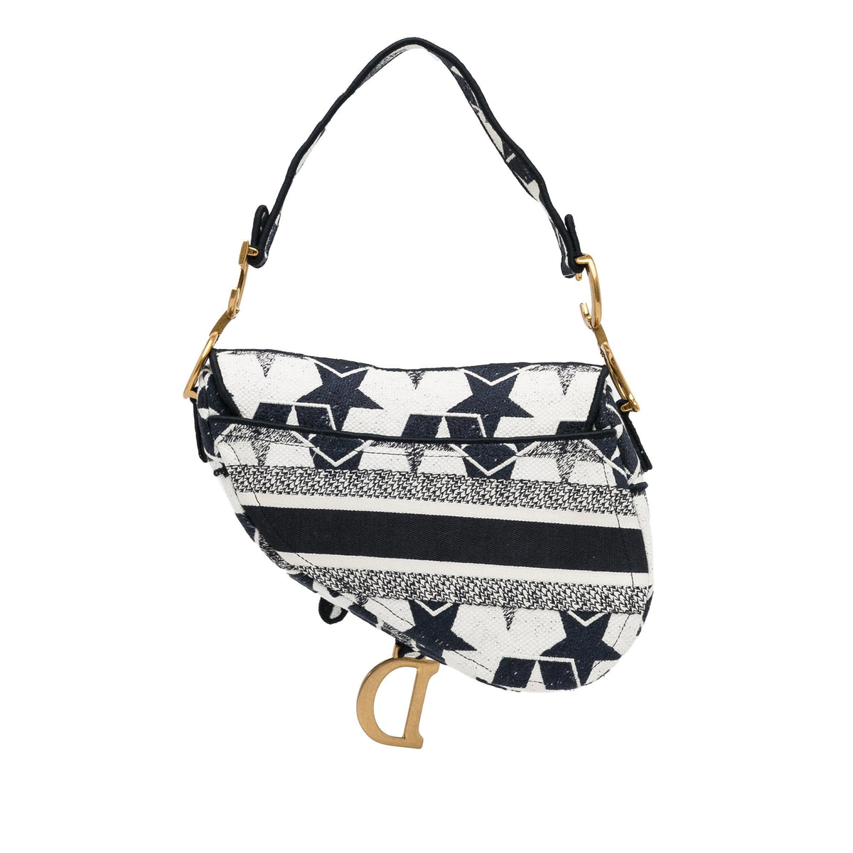 Dior Stars Embroidered Canvas Saddle Bag (SHG-MiPqVc) Rovelle Bags