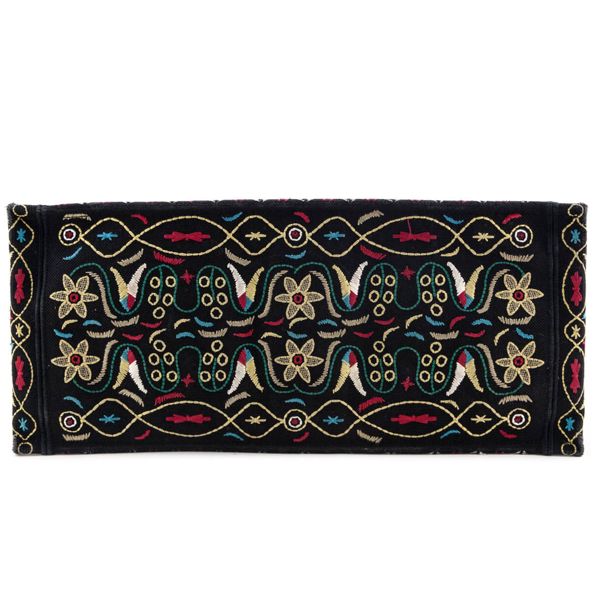 Dior Black Multicolor Embroidered Large Book Tote Rovelle Bags