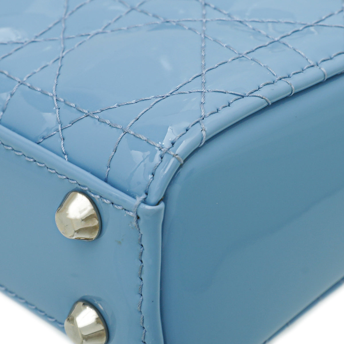 Christian Dior Blue Cornflower Lady Dior Micro Bag Rovelle Bags