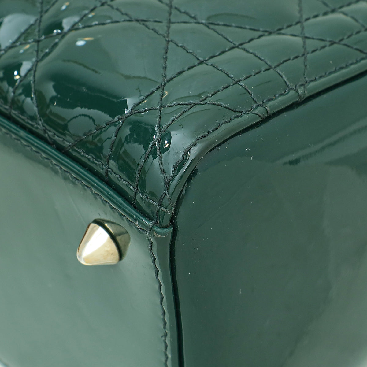Christian Dior Forest Green Lady Dior Medium Bag Rovelle Bags