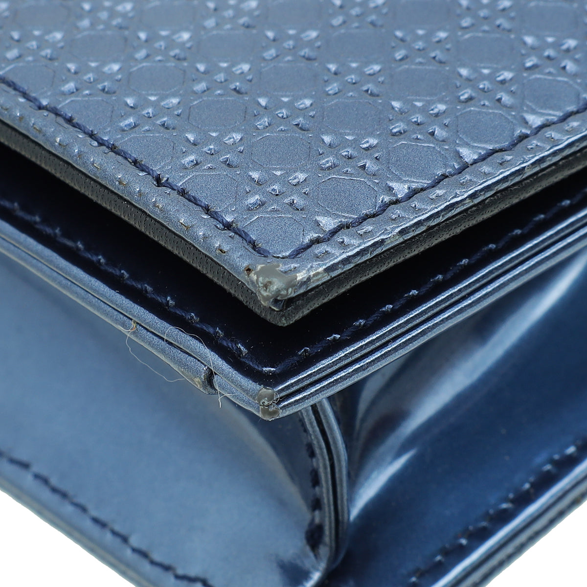 Dior Lady Dior Cannage Blue Clutch Rovelle Bags
