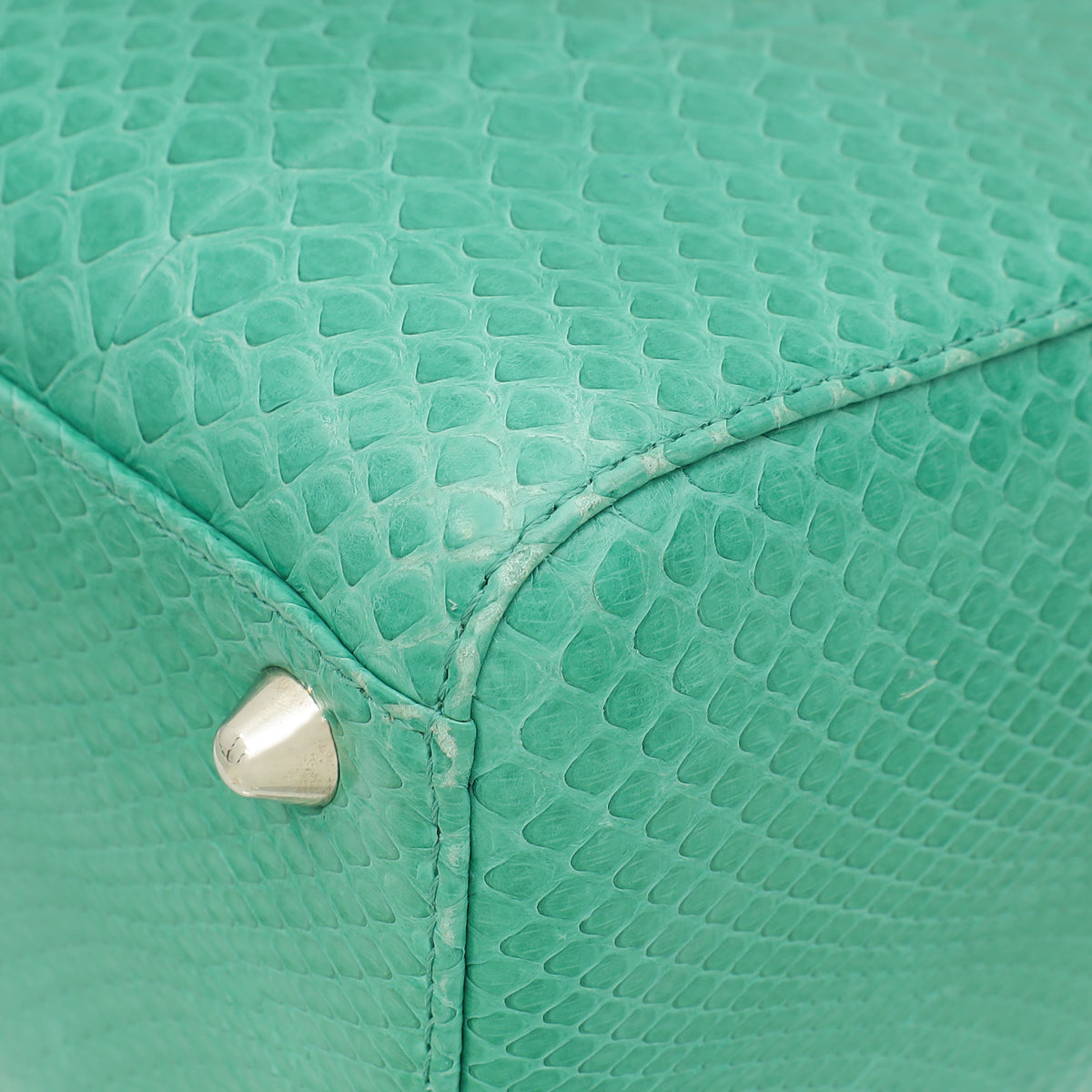 Christian Dior Green Snakeskin Lady Dior Large Bag Rovelle Bags