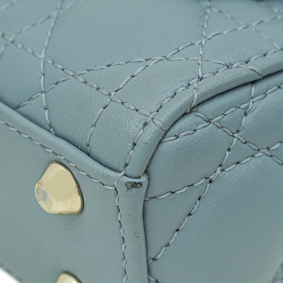 Christian Dior Cloud Blue Lady Dior Micro Bag Rovelle Bags