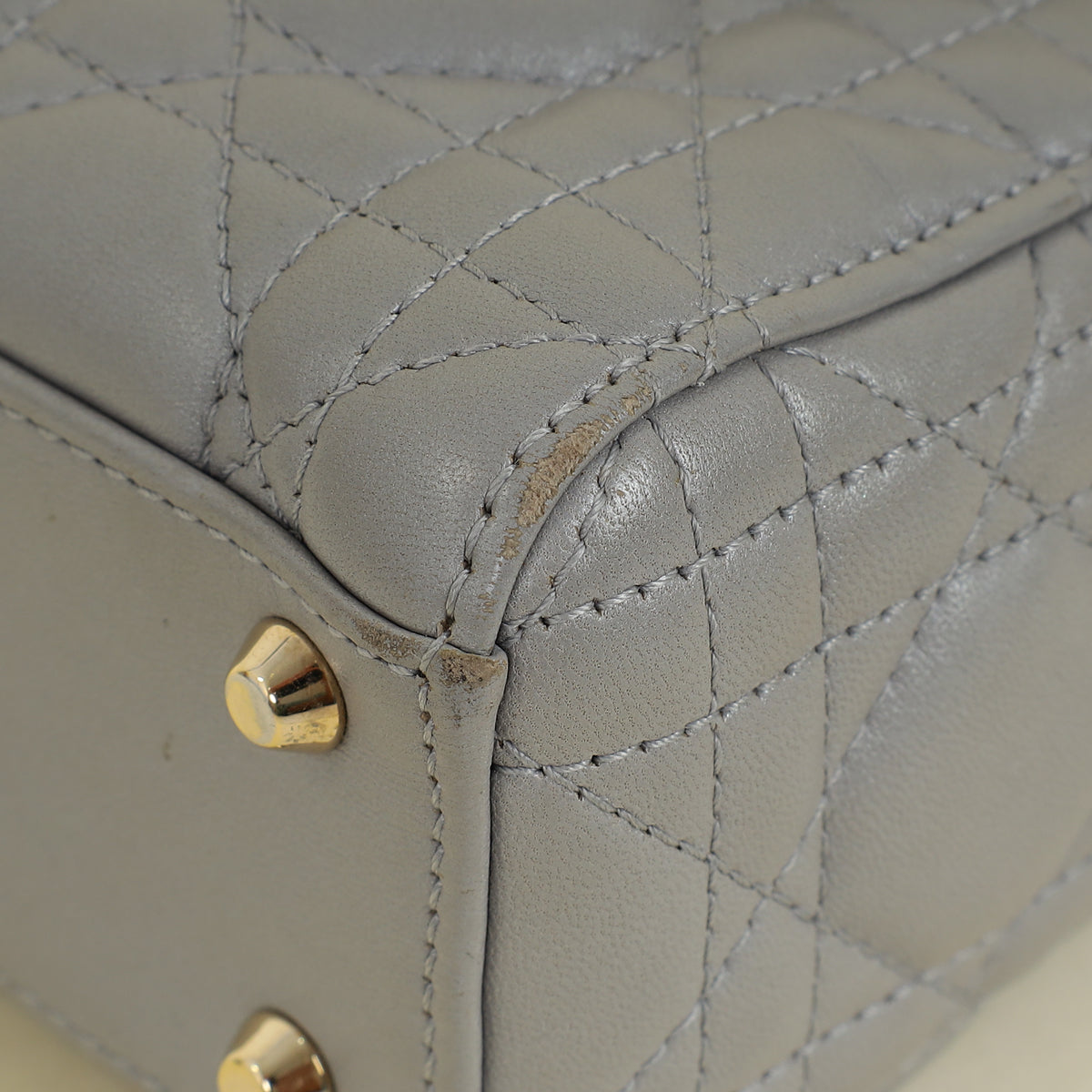 Christian Dior Grey Lady Dior Mini Chain Bag Rovelle Bags