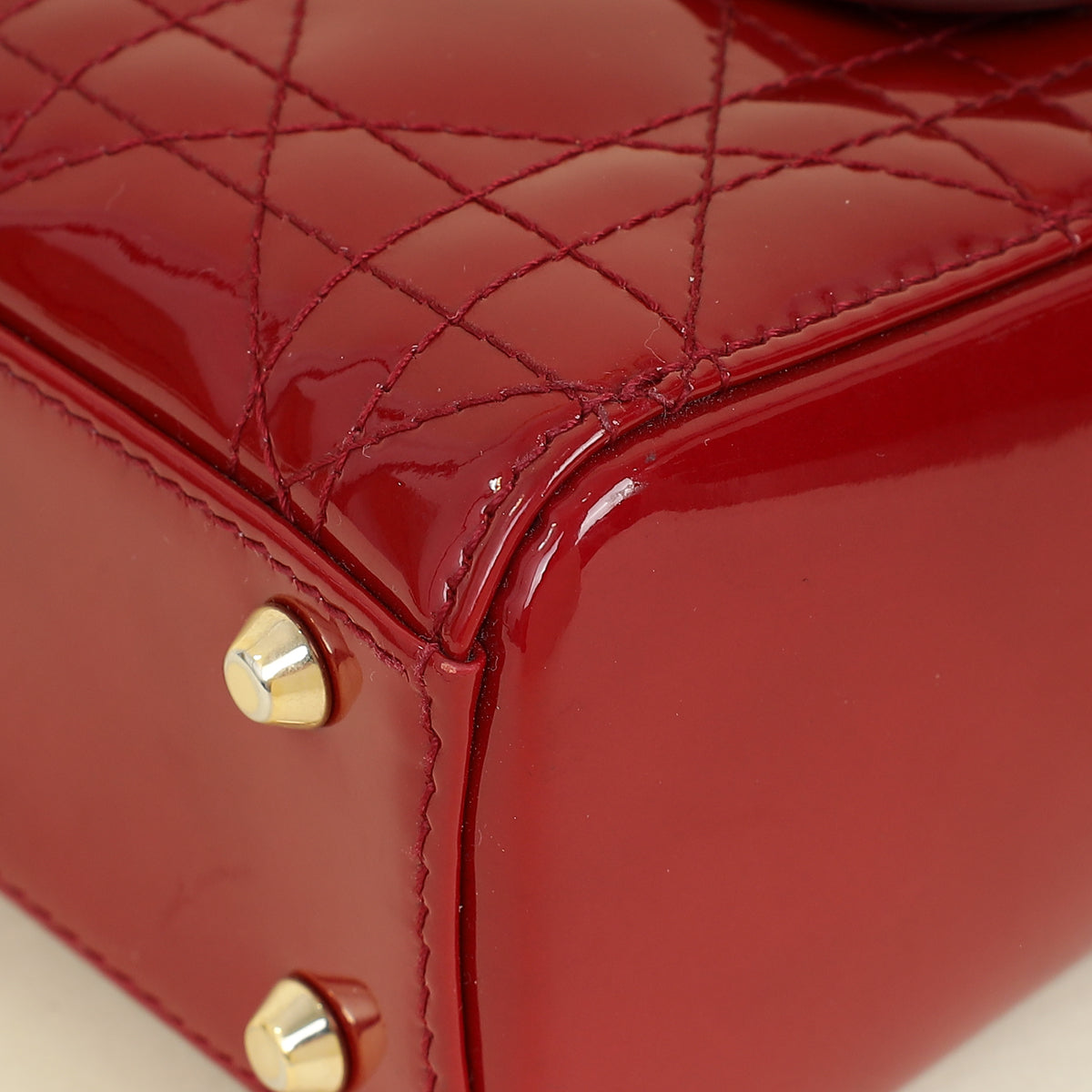 Christian Dior Red Cherry Lady Dior Mini Chain Bag Rovelle Bags