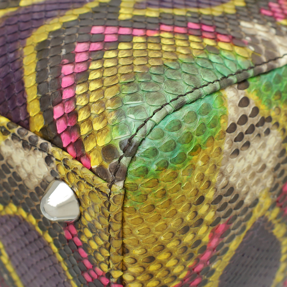 Christian Dior Multicolor Python Lady Dior Ltd Ed Defile Ete 2014 Large Bag Rovelle Bags