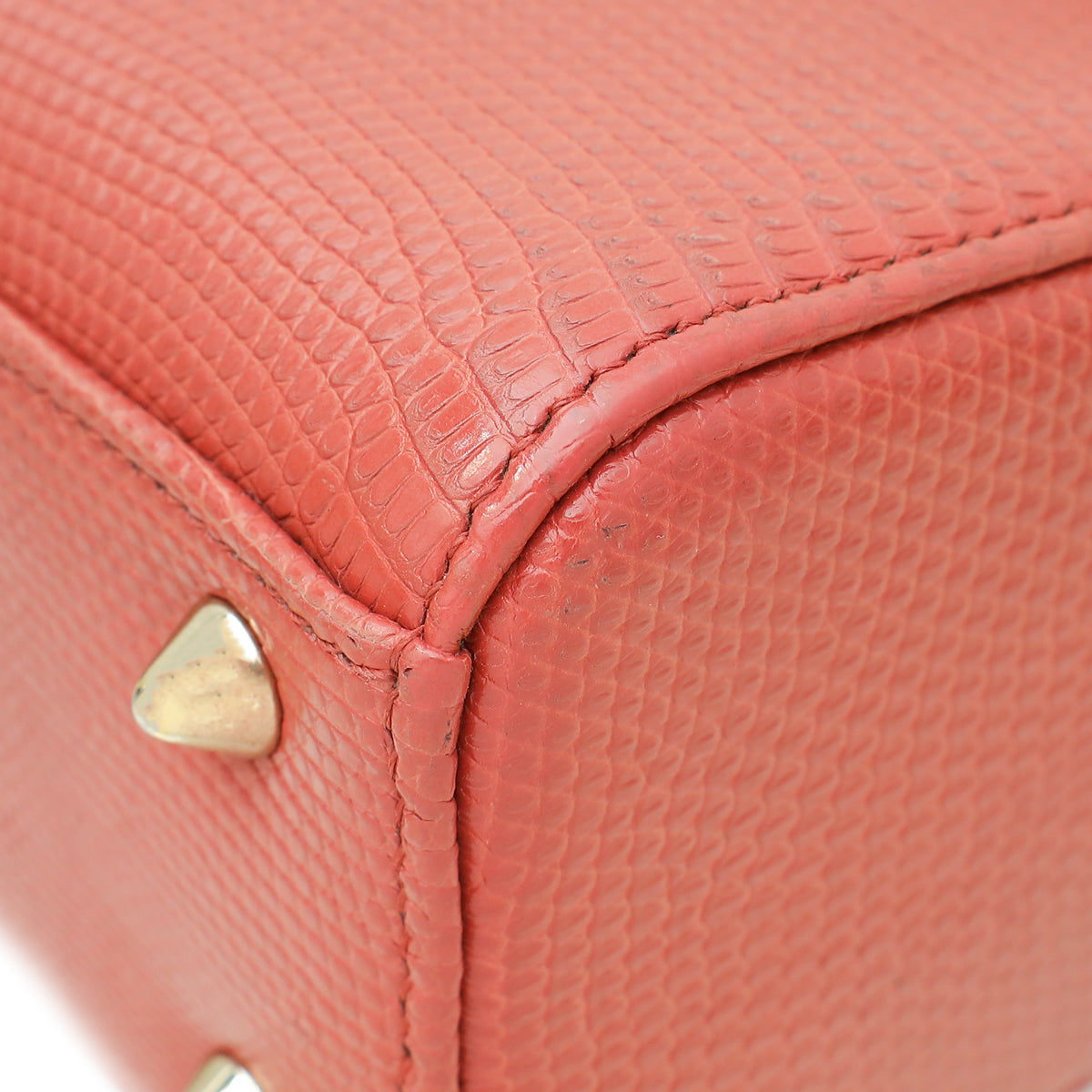 Christian Dior Old Rose Lizard Lady Dior Small Bag Rovelle Bags