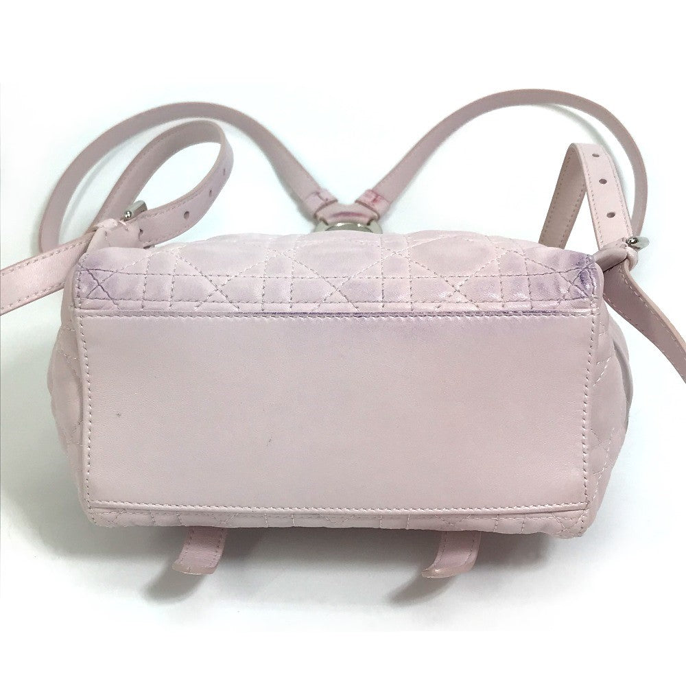 Christian Dior Backpack leather pink Cannage Stardust Small Backpack Women Rovelle Bags