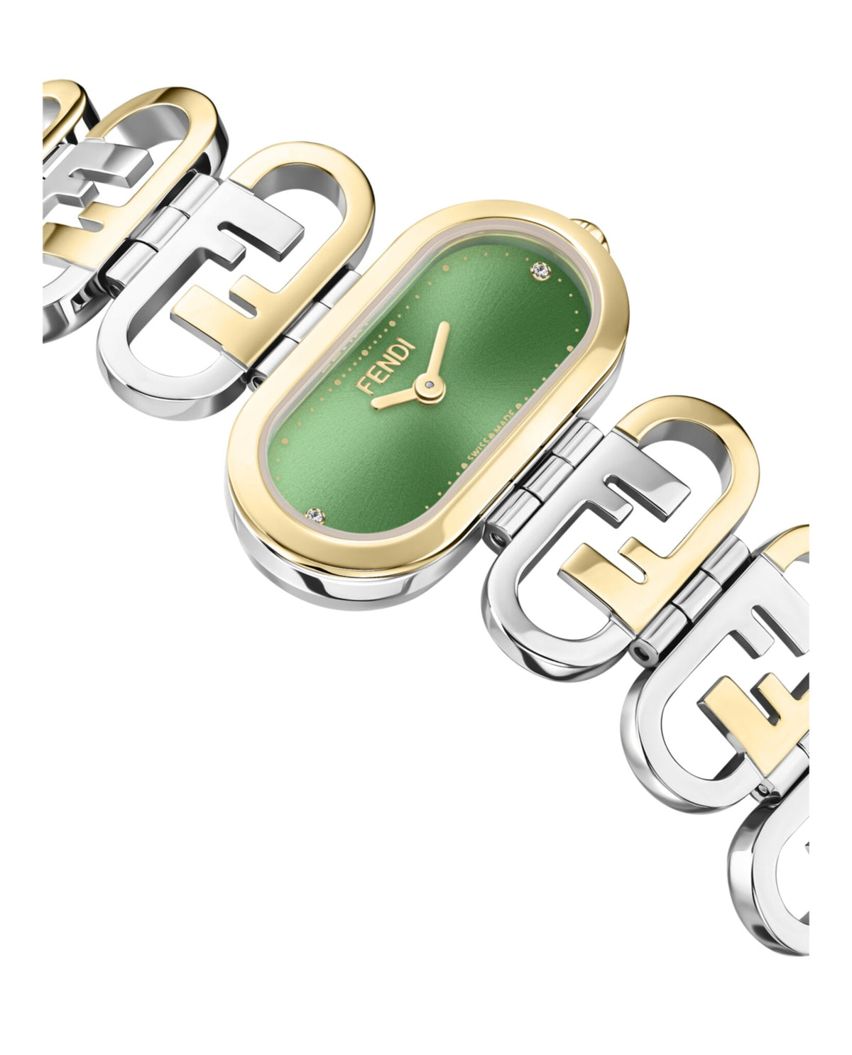 Fendi Womens Two Tone 14.8mm Bracelet Fashion Watch Rovelle Bags