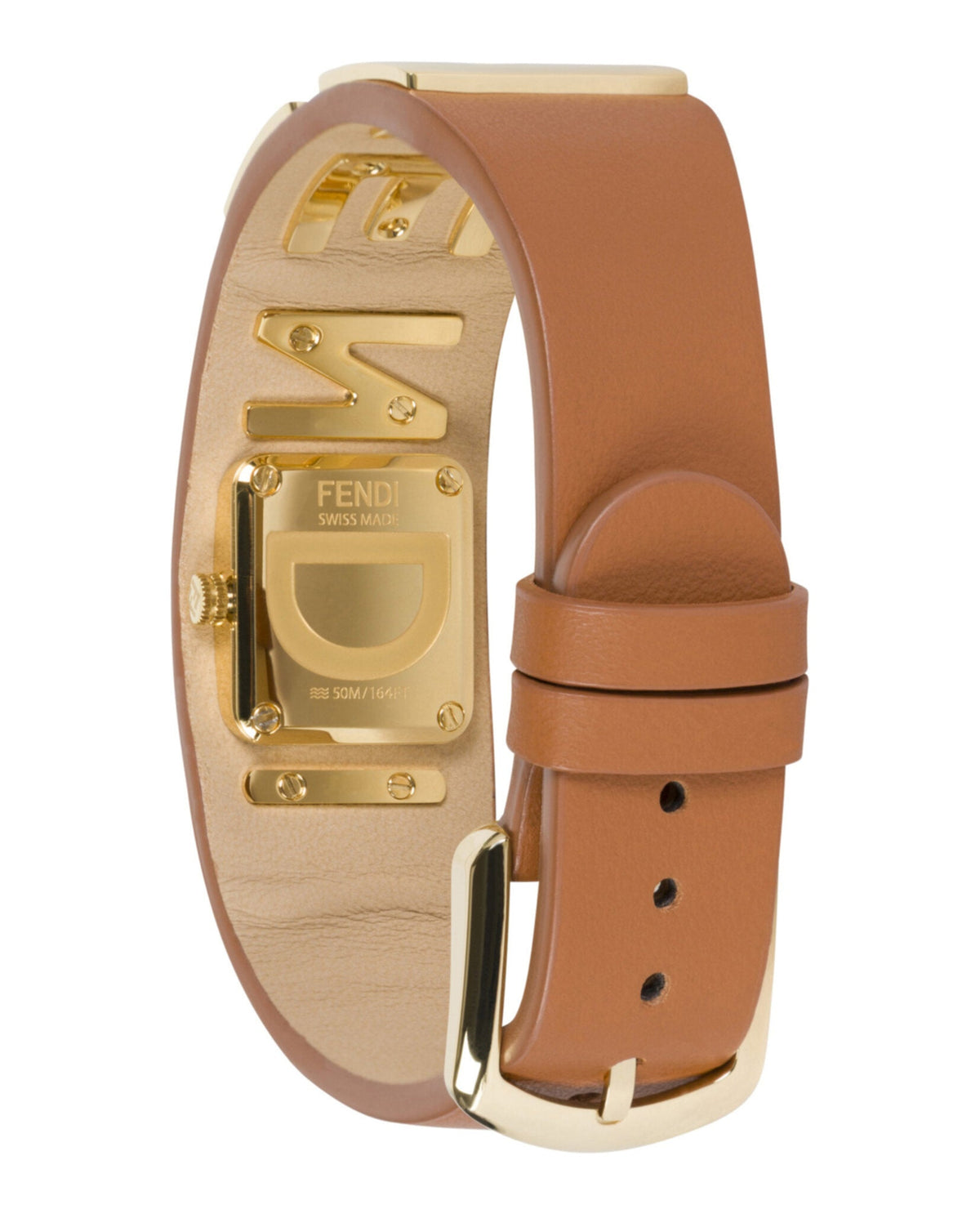 Fendi Womens Gold 22.25mm Strap Fashion Watch Rovelle Bags